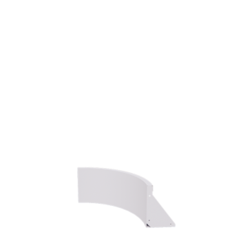 Opěrná stěna z oceli - Vnitřní oblouk - 50 x 50 x 40 cm - RAL9010 matnýný (bílý)