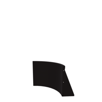 Opěrná stěna z oceli - Vnější oblouk - 50 x 50 x 50 cm - RAL9005 matnýný (černý)
