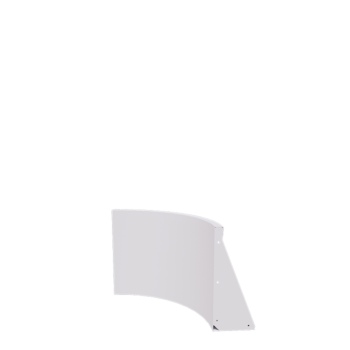 Opěrná stěna z oceli - Vnitřní oblouk - 50 x 50 x 50 cm - RAL9010 matnýný (bílý)