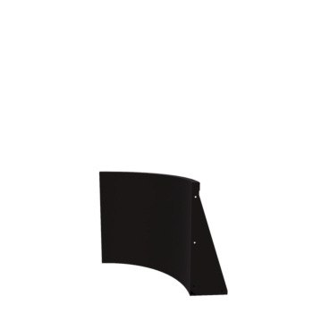 Opěrná stěna z oceli - Vnitřní oblouk - 50 x 50 x 60 cm - RAL9005 matnýný (černý)