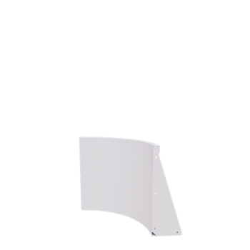 Opěrná stěna z oceli - Vnitřní oblouk - 50 x 50 x 60 cm - RAL9010 matnýný (bílý)