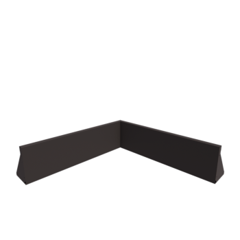 Opěrná stěna z oceli - Vnitřní roh - 100 x 100 x 30 cm - RAL7016 matnýný (antracitově šedá)