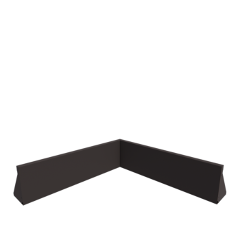 Opěrná stěna z oceli - Vnitřní roh - 100 x 100 x 30 cm - jiná barva RAL