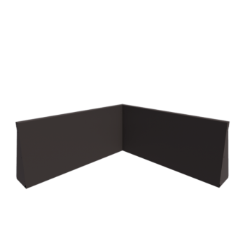 Opěrná stěna z oceli - Vnitřní roh - 100 x 100 x 50 cm - RAL7016 matnýný (antracitově šedá)