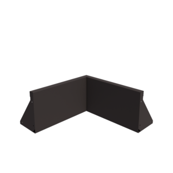 Opěrná stěna z oceli - Vnitřní roh - 50 x 50 x 30 cm - RAL7016 matnýný (antracitově šedá)