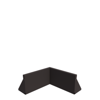 Opěrná stěna z oceli - Vnitřní roh - 50 x 50 x 30 cm - RAL7016 matnýný (antracitově šedá)