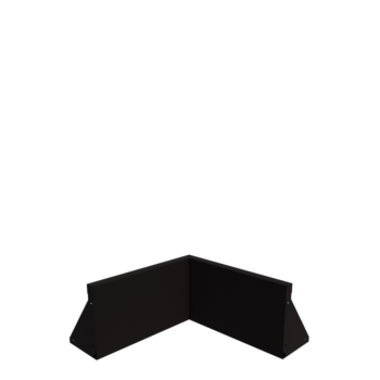 Opěrná stěna z oceli - Vnitřní roh - 50 x 50 x 30 cm - RAL9005 matnýný (černý)