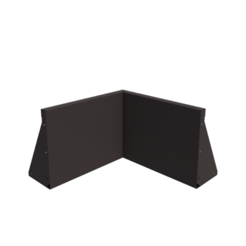 Opěrná stěna z oceli - Vnitřní roh - 50 x 50 x 40 cm - RAL7016 matnýný (antracitově šedá)