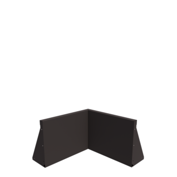 Opěrná stěna z oceli - Vnitřní roh - 50 x 50 x 40 cm - jiná barva RAL