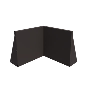 Opěrná stěna z oceli - Vnitřní roh - 50 x 50 x 50 cm - RAL7016 matnýný (antracitově šedá)