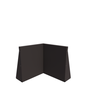 Opěrná stěna z oceli - Vnitřní roh - 50 x 50 x 60 cm - RAL7016 matnýný (antracitově šedá)