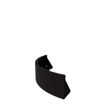 Opěrná stěna z oceli - Vnější oblouk - 100 x 100 x 30 cm - RAL9005 matnýný (černý)