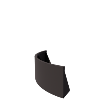 Opěrná stěna z oceli - Vnější oblouk - 100 x 100 x 40 cm - jiná barva RAL