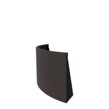 Opěrná stěna z oceli - Vnější oblouk - 100 x 100 x 60 cm - RAL7016 matnýný (antracitově šedá)