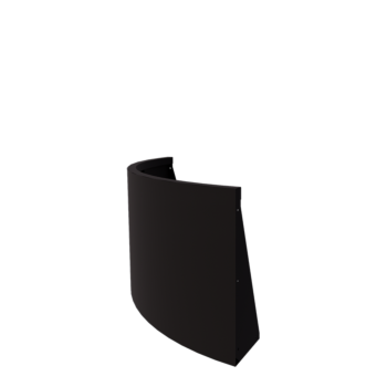 Opěrná stěna z oceli - Vnější oblouk - 100 x 100 x 60 cm - RAL9005 matnýný (černý)