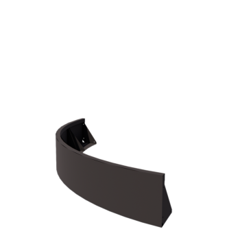 Opěrná stěna z oceli - Vnější oblouk - 150 x 150 x 30 cm - RAL7016 matnýný (antracitově šedá)