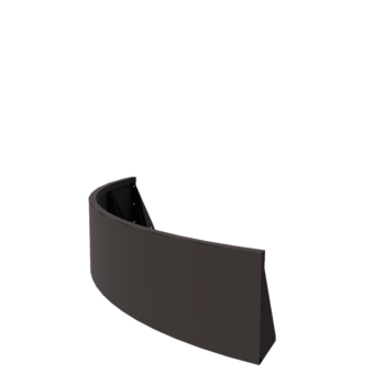 Opěrná stěna z oceli - Vnější oblouk - 150 x 150 x 40 cm - jiná barva RAL