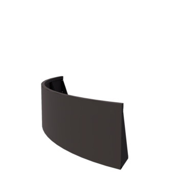 Opěrná stěna z oceli - Vnější oblouk - 150 x 150 x 50 cm - RAL7016 matnýný (antracitově šedá)