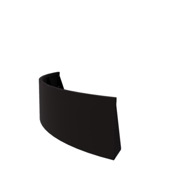 Opěrná stěna z oceli - Vnější oblouk - 150 x 150 x 50 cm - RAL9005 matnýný (černý)