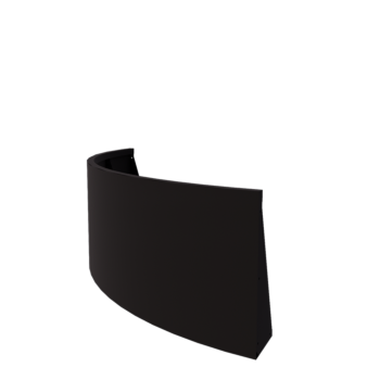 Opěrná stěna z oceli - Vnější oblouk - 150 x 150 x 60 cm - RAL9005 matnýný (černý)