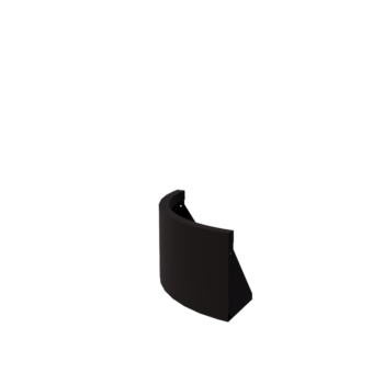 Opěrná stěna z oceli - Vnější oblouk - 50 x 50 x 30 cm - RAL9005 matnýný (černý)