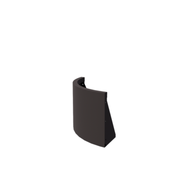 Opěrná stěna z oceli - Vnější oblouk - 50 x 50 x 40 cm - RAL7016 matnýný (antracitově šedá)