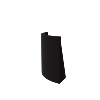 Opěrná stěna z oceli - Vnější oblouk - 50 x 50 x 60 cm - RAL9005 matnýný (černý)