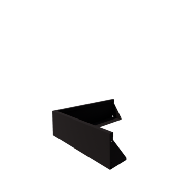 Opěrná stěna z oceli - Vnější roh - 100 x 100 x 30 cm - RAL9005 matnýný (černý)