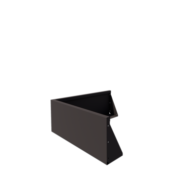 Opěrná stěna z oceli - Vnější roh - 100 x 100 x 40 cm - jiná barva RAL