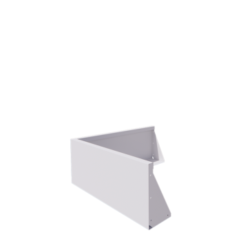 Opěrná stěna z oceli - Vnější roh - 100 x 100 x 40 cm - RAL9010 matnýný (bílý)