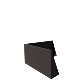 Opěrná stěna z oceli - Vnější roh - 100 x 100 x 50 cm - RAL7016 matnýný (antracitově šedá)