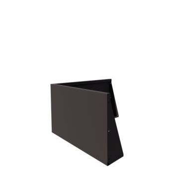 Opěrná stěna z oceli - Vnější roh - 100 x 100 x 60 cm - RAL7016 matnýný (antracitově šedá)