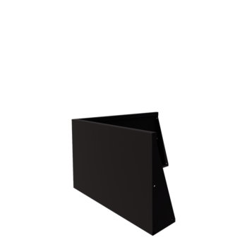 Opěrná stěna z oceli - Vnější roh - 100 x 100 x 60 cm - RAL9005 matnýný (černý)