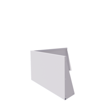 Opěrná stěna z oceli - Vnější roh - 100 x 100 x 60 cm - RAL9010 matnýný (bílý)