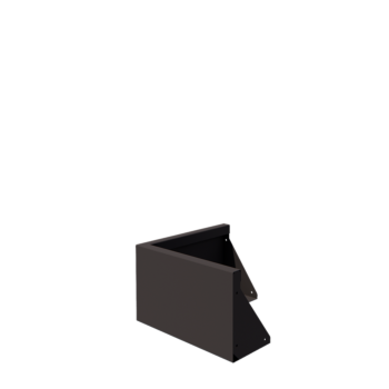 Opěrná stěna z oceli - Vnější roh - 50 x 50 x 30 cm - jiná barva RAL