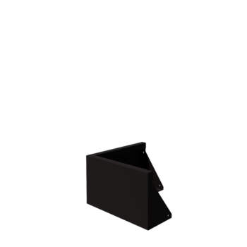 Opěrná stěna z oceli - Vnější roh - 50 x 50 x 30 cm - RAL9005 matnýný (černý)