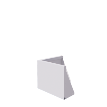 Opěrná stěna z oceli - Vnější roh - 50 x 50 x 40 cm - RAL9010 matnýný (bílý)