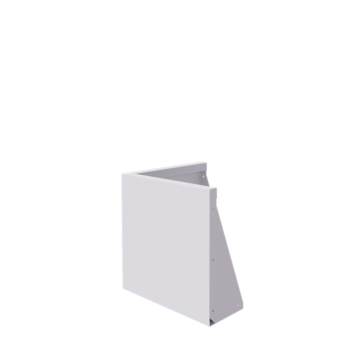 Opěrná stěna z oceli - Vnější roh - 50 x 50 x 50 cm - RAL9010 matnýný (bílý)