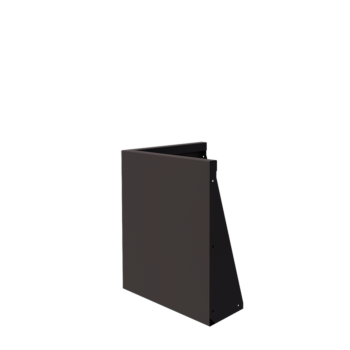 Opěrná stěna z oceli - Vnější roh - 50 x 50 x 60 cm - RAL7016 matnýný (antracitově šedá)
