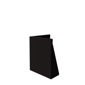 Opěrná stěna z oceli - Vnější roh - 50 x 50 x 60 cm - RAL9005 matnýný (černý)
