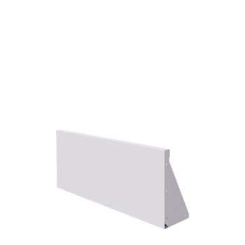 Opěrná stěna z oceli - Rovný - 100 x 40 cm - RAL9010 matnýný (bílý)