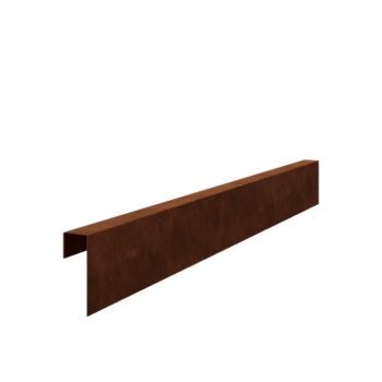 Krycí profil z cortenové oceli 15 x 5 x 5 cm (délka 150 cm)