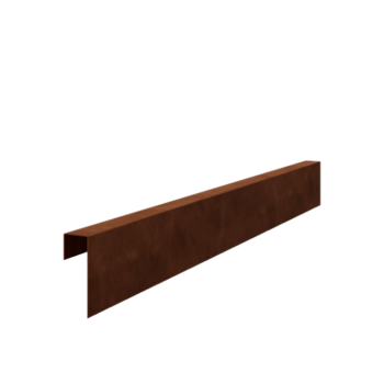 Krycí profil z cortenové oceli 15 x 5 x 5 cm (délka 240 cm)