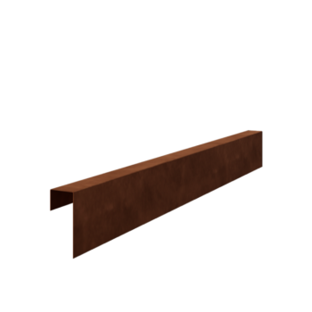 Krycí profil z cortenové oceli 15 x 6 x 5 cm (délka 150 cm)