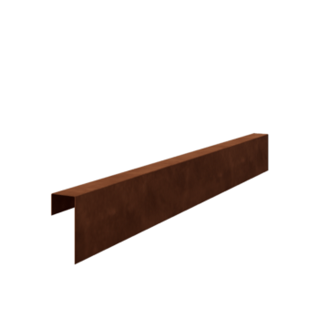 Krycí profil z cortenové oceli 15 x 6 x 5 cm (délka 240 cm)