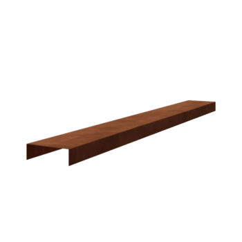 Krycí profil z cortenové oceli 5 x 15 x 5 cm (délka 240 cm)