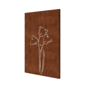 Tulipán symetrické cortenová ocel 120 x 6 x 190 cm