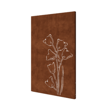 Tulipán asymetrické cortenová ocel 120 x 6 x 190 cm