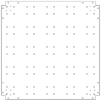 Pozinkovaná ocelová základová deska - 100 x 100 cm