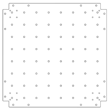 Pozinkovaná ocelová základová deska - 70 x 70 cm
